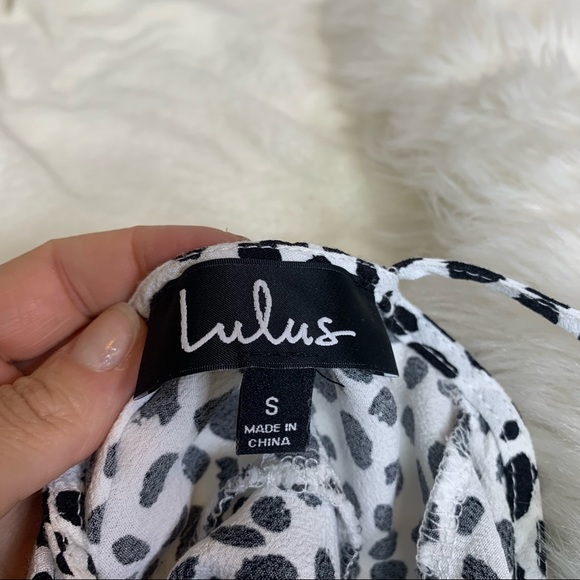 Lulus Hottie Dotty Black and White Print Romper - Picture 5 of 8